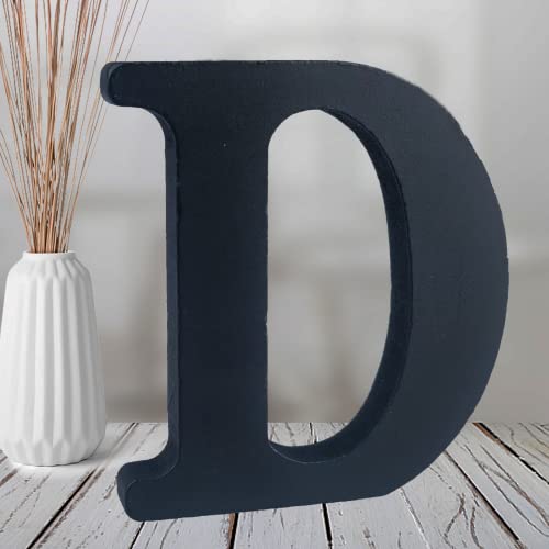 AOCEAN 15,2 cm schwarze Holzbuchstaben, unlackierte Holzbuchstaben für Wanddekoration, dekorative stehende Buchstaben, Scheiben, Schild, Dekoration für Bastelarbeiten, Heim-Party-Projekte (D) von AOCEAN