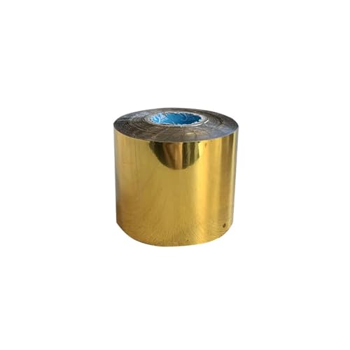 AOEGBY HeißPräGe-Folie 1 Rolle 5 cm x 120 m, 10 Farben, Heißprägefolie, Wärmeübertragung, PVC, Visitenkarten, Prägung beim Drucken, Basteln Hot Stamping Paper (Color : Gold) von AOEGBY