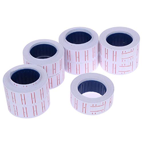 10 Rollen 6000 Stück Etikettenpapier, Preis Gun Labels für Mx-5500 Preis Gun Etikettierer 10 Rollen 6000 Stück Etikettenpapier, Preis Gun Labels für Mx-5500 Preis Gun Etikettierer von AOFOX