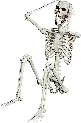 165CM realistische Skelett Ganzkörper Menschliche Formbare Knochen mit beweglichen Gelenken für Party Requisite Gruselige Spukhaus Rasen Hof Dekoration von AOFOX