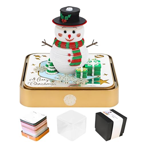 3D-Tischkalender, 2026 Kalender zum Abreißen, DIY-Schneemann-Skulptur-Notizen, 3D-Notizblock, Papierschnitzkunst mit LED-Licht und Staubschutzhülle, Abreißbare DIY-Notizzettel Geschenk 3D-Tischkalender, 2026 Kalender zum Abreißen, DIY-Schneemann-Skulptur-Notizen, 3D-Notizblock, Papierschnitzkunst mit LED-Licht und Staubschutzhülle, Abreißbare DIY-Notizzettel Geschenk von AOJUIGO