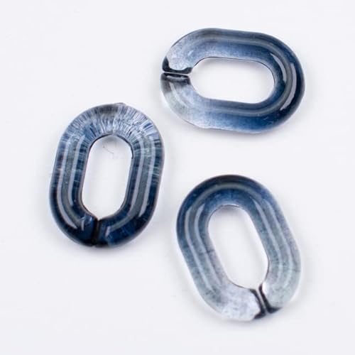 AOKODA 50/100 Stück 14 * 19 mm transparentes Acryl-Kettenglied mit Farbverlauf zur Herstellung von zusammengesetzten Kettenschmuck aus Kunststoff, Schlüsselanhänger, Halskette, Armband von AOKODA