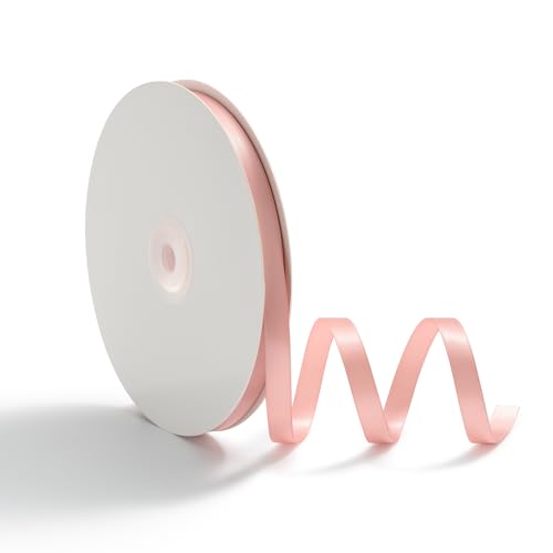 AOKSUNOVA 10mm Geschenkband Schleifenband Satinband 45 Meter Dekoband für Hochzeit Geschenkverpackung Bänder zum Basteln Altrosa von AOKSUNOVA