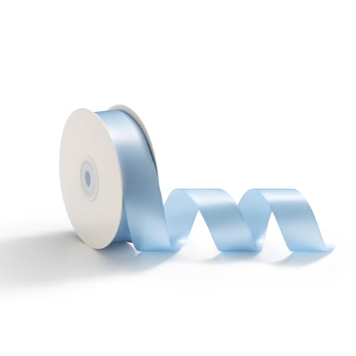 AOKSUNOVA 25mm x 23m Geschenkband Schleifenband Dekoband Satinband für Geschenkverpackung Hochzeit Bänder zum Basteln Hellblau AOKSUNOVA 25mm x 23m Geschenkband Schleifenband Dekoband Satinband für Geschenkverpackung Hochzeit Bänder zum Basteln Hellblau von AOKSUNOVA