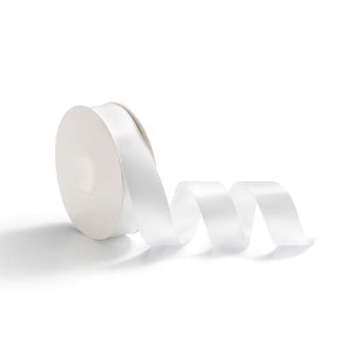 AOKSUNOVA 25mm x 23m Geschenkband Schleifenband Satinband Dekoband Stoffband für Hochzeit Geschenkverpackung Bänder zum Basteln Weiß AOKSUNOVA 25mm x 23m Geschenkband Schleifenband Satinband Dekoband Stoffband für Hochzeit Geschenkverpackung Bänder zum Basteln Weiß von AOKSUNOVA