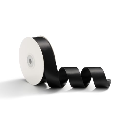 AOKSUNOVA 25mm x 23m Geschenkband Schleifenband Satinband Dekoband für Hochzeit Geschenkverpackung Bänder zum Basteln Schwarz AOKSUNOVA 25mm x 23m Geschenkband Schleifenband Satinband Dekoband für Hochzeit Geschenkverpackung Bänder zum Basteln Schwarz von AOKSUNOVA