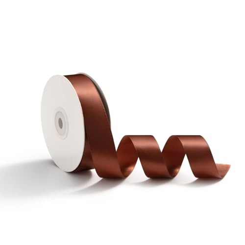 AOKSUNOVA 25mm x 23m Satinband Geschenkband Schleifenband Dekoband für Hochzeit Geschenkverpackung Bänder zum Basteln Kaffeebraun AOKSUNOVA 25mm x 23m Satinband Geschenkband Schleifenband Dekoband für Hochzeit Geschenkverpackung Bänder zum Basteln Kaffeebraun von AOKSUNOVA