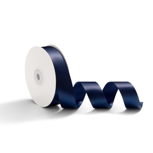 AOKSUNOVA 25mm x 23m Schleifenband Geschenkband Satinband Dekoband für Hochzeit Geschenkverpackung Bänder zum Basteln Dunkelblau AOKSUNOVA 25mm x 23m Schleifenband Geschenkband Satinband Dekoband für Hochzeit Geschenkverpackung Bänder zum Basteln Dunkelblau von AOKSUNOVA