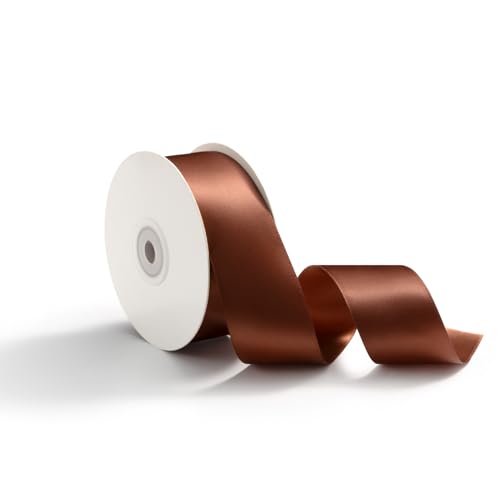AOKSUNOVA 38mm x 23m Satinband Geschenkband Schleifenband Dekoband für Hochzeit Geschenkverpackung Bänder zum Basteln Kaffeebraun AOKSUNOVA 38mm x 23m Satinband Geschenkband Schleifenband Dekoband für Hochzeit Geschenkverpackung Bänder zum Basteln Kaffeebraun von AOKSUNOVA