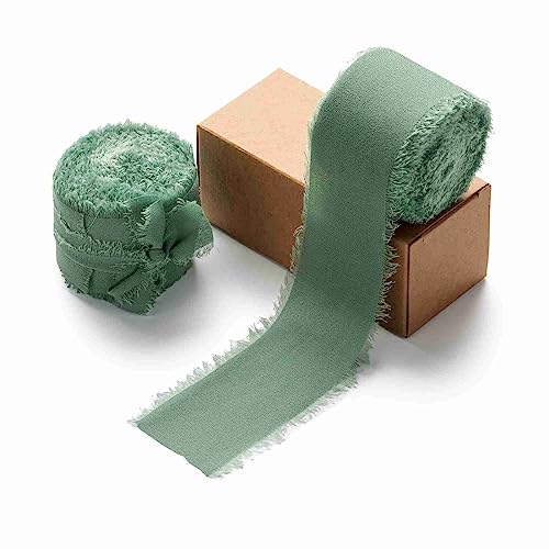 AOKSUNOVA Chiffonband 3,8cm Schleifenband Hochzeit Geschenkband Chiffon Breit Stoffband Grün Geschenkbänder AOKSUNOVA Chiffonband 3,8cm Schleifenband Hochzeit Geschenkband Chiffon Breit Stoffband Grün Geschenkbänder von AOKSUNOVA
