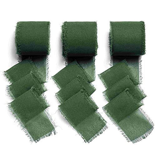 AOKSUNOVA Geschenkband Breit Schleifenband Hochzeit Stoffband Dunkelgrün Chiffonband Bänder Stoff AOKSUNOVA Geschenkband Breit Schleifenband Hochzeit Stoffband Dunkelgrün Chiffonband Bänder Stoff von AOKSUNOVA