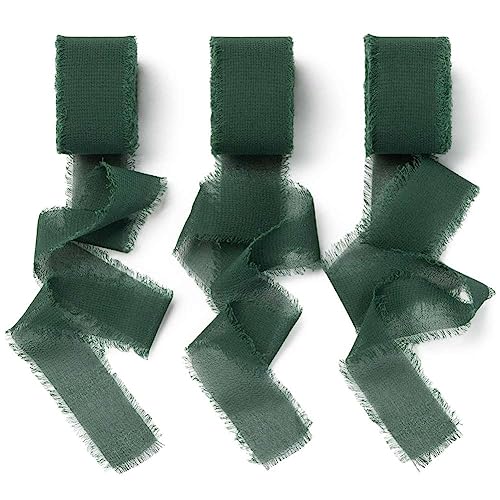 AOKSUNOVA Geschenkband Dunkelgrün 18,9 m x 25 mm Schleifenband Breit Hochzeit Chiffonband Stoffband AOKSUNOVA Geschenkband Dunkelgrün 18,9 m x 25 mm Schleifenband Breit Hochzeit Chiffonband Stoffband von AOKSUNOVA