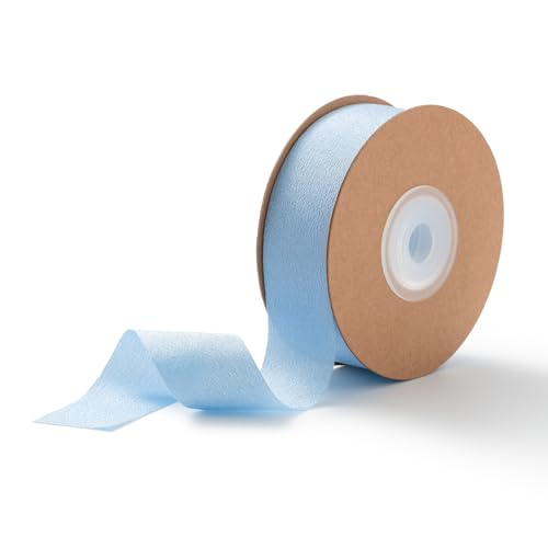AOKSUNOVA Schleifenband Hellblau Band Geschenkband Breit Hochzeit Dekoband Blau Seidenband Baby Blau 2,5 cm x 23 m AOKSUNOVA Schleifenband Hellblau Band Geschenkband Breit Hochzeit Dekoband Blau Seidenband Baby Blau 2,5 cm x 23 m von AOKSUNOVA