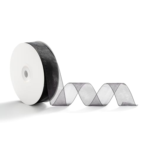 AOKSUNOVA Organzaband Schleifenband Hochzeit Geschenkband Organza Band Schwarz von AOKSUNOVA