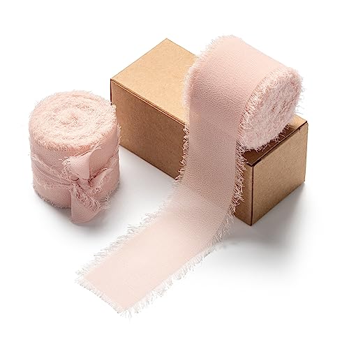 AOKSUNOVA Schleifenband Breit 3,8cm Rosa Geschenkband Chiffon Hochzeit Chiffonband Geschenkbänder AOKSUNOVA Schleifenband Breit 3,8cm Rosa Geschenkband Chiffon Hochzeit Chiffonband Geschenkbänder von AOKSUNOVA
