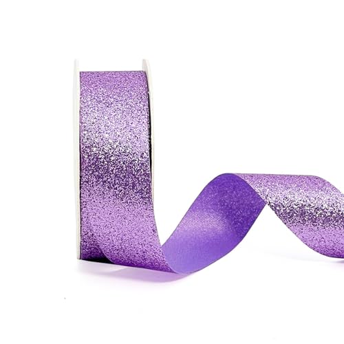 AOKSUNOVA Schleifenband Breit Metallic Geschenkband Hochzeit Glitzer Geschenkbänder Glänzend Glitzerband 2,5cm x 22,8m Lila AOKSUNOVA Schleifenband Breit Metallic Geschenkband Hochzeit Glitzer Geschenkbänder Glänzend Glitzerband 2,5cm x 22,8m Lila von AOKSUNOVA
