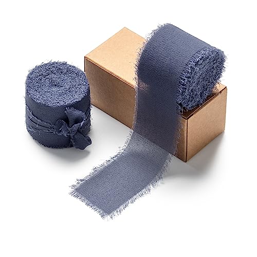 AOKSUNOVA Schleifenband Hochzeit 3,8cm Blau Chiffonband Geschenkband Chiffon Breit Dunkelblau Band AOKSUNOVA Schleifenband Hochzeit 3,8cm Blau Chiffonband Geschenkband Chiffon Breit Dunkelblau Band von AOKSUNOVA