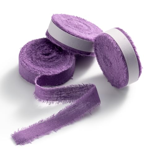 AOKSUNOVA Stoffbänder Schleifenband Violett Baumwolle Geschenkband Baumwollband Stoffband von AOKSUNOVA