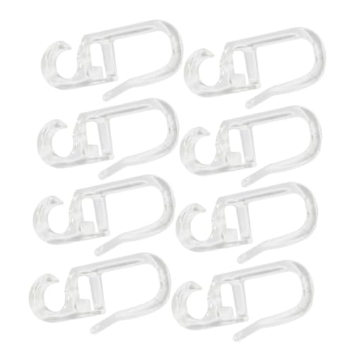 AOKWAWALIY Duschvorhanghaken, 50 Stück, weiße Gardinenhaken für Plissee-Vorhänge, weiße Haken, Brillenband, Fenster, Schatten-Clips, Vorhang, hochfeste Aufhänger, weiße Kleiderbügel von AOKWAWALIY