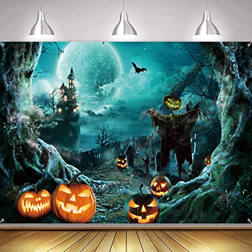 AOLOA Halloween Banner, Halloween Extra Große Banner, Happy Halloween Dekoration, Realistisch Drinnen Draußen Deko Halloween Photo Booth Hintergrund Zeichen für Halloween Home Decor Supplies AOLOA Halloween Banner, Halloween Extra Große Banner, Happy Halloween Dekoration, Realistisch Drinnen Draußen Deko Halloween Photo Booth Hintergrund Zeichen für Halloween Home Decor Supplies von AOLOA