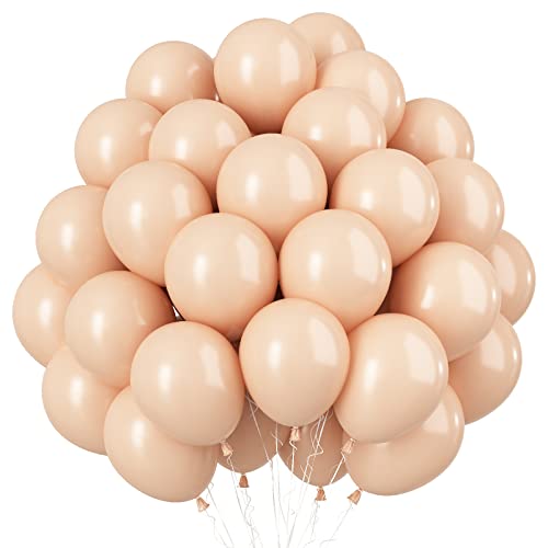 Apricot Luftballons - 100 Stück 5 Zoll Vintage Aprikose Latex Luftballons Partyballon für Babyparty, Hochzeit, Geburtstag Dekoration, Safari Dschungel Party von AOLOA