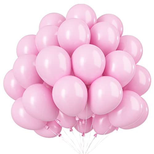 Luftballon Rosa - 35 Stück 10 Zoll Rosa Pastell Mini Latex Ballons Macaron Rosa Helium Luftballons Geburtstag Dekoration für Romantisch Hochzeit, Valentinstag, Verlobung, Babyparty von AOLOA