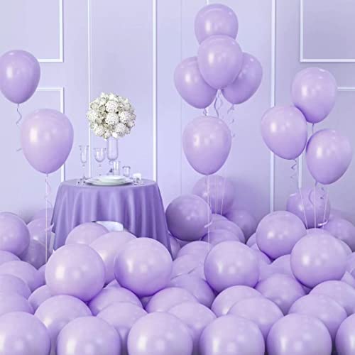 Luftballons Lila - 35 Stück 10 Zoll Macaron Lila Latex Luftballon, Pastell Violett Helium Ballons für Geburtstag, Hochzeit, Verlobung, Babyparty, Urlaub Party von AOLOA