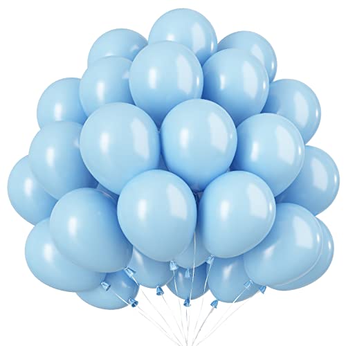 Luftballons Macaron Blau - 35 Stück 10 Zoll Pastell Blau Mini Latex Luftballon, Geburtstag Klein Blau Helium Partyballon für Geschlecht Offenbaren, Hochzeit, Babyparty von AOLOA
