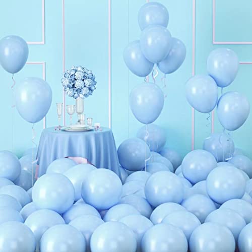 Luftballons Macaron Blau - 50 Stück 5 Zoll Pastell Blau Mini Latex Luftballon, Geburtstag Klein Blau Helium Partyballon für Geschlecht Offenbaren, Hochzeit, Babyparty von AOLOA