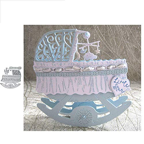 AOLYDA Stanzschablone, DIY handgemachte Geschenke Baby Wiege Metall Stanzformen DIY Scrapbook Prägung Papier Karten Stanzschablone – Silber AOLYDA Stanzschablone, DIY handgemachte Geschenke Baby Wiege Metall Stanzformen DIY Scrapbook Prägung Papier Karten Stanzschablone – Silber von AOLYDA