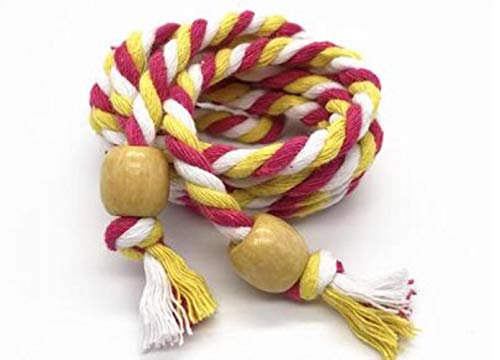 AOM Baumwolle Twisted Cord Kordelzug Sport Hose Gürtel Seil mit natürlichen Holzperlen Dekor DREI Farbe Dicke dekorative Seil 140cm, H AOM Baumwolle Twisted Cord Kordelzug Sport Hose Gürtel Seil mit natürlichen Holzperlen Dekor DREI Farbe Dicke dekorative Seil 140cm, H von AOM