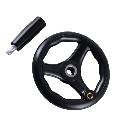 AOMIKITSTU 1 Stück 3 Speichen Handrad, 12×125mm, Schwarz, Gummiholz, Kunststoff-Maschinenhandrad für Werkzeugmaschinen AOMIKITSTU 1 Stück 3 Speichen Handrad, 12×125mm, Schwarz, Gummiholz, Kunststoff-Maschinenhandrad für Werkzeugmaschinen von AOMIKITSTU