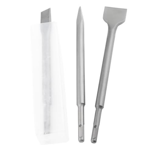 AOMIKITSTU Spachtelmeißel Set 3 Stück, 40/20×250mm Flachmeißel, 250mm Spitzmeißel, Meißel Rundschaft aus Legierungsstahl, Bauwerkzeuge Set für Betonsteine, Fliesenmauerwerk AOMIKITSTU Spachtelmeißel Set 3 Stück, 40/20×250mm Flachmeißel, 250mm Spitzmeißel, Meißel Rundschaft aus Legierungsstahl, Bauwerkzeuge Set für Betonsteine, Fliesenmauerwerk von AOMIKITSTU