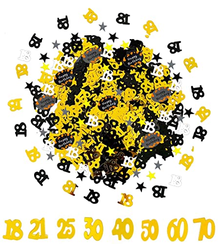 1000pcs Konfetti 18 Geburtstag Deko,18 Geburtstag Frauen Männer Confetti, Konfetti 18. Geburtstag Deko, Tischdeko 40 Geburtstag, Konfetti 18 Jahre alt Sparkling mit Happy birthday Papierkarte 1000pcs Konfetti 18 Geburtstag Deko,18 Geburtstag Frauen Männer Confetti, Konfetti 18. Geburtstag Deko, Tischdeko 40 Geburtstag, Konfetti 18 Jahre alt Sparkling mit Happy birthday Papierkarte von AONAT