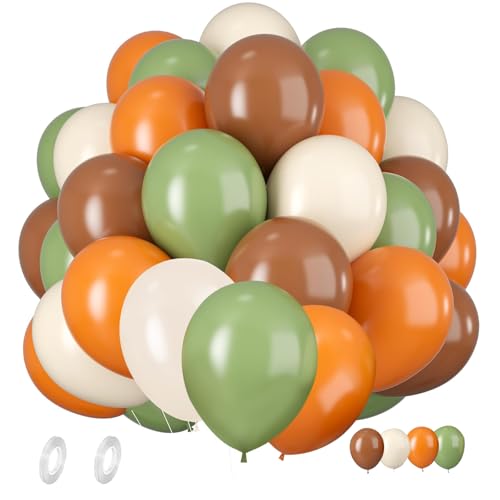 12 Zoll Grün Orange Braun Luftballons, Luftballons Boho Bunt, Herbst Luftballons, für Herbstdeko Thanksgiving Wald-Thema Party Kinder Geburtstag Babyparty Dekoration 12 Zoll Grün Orange Braun Luftballons, Luftballons Boho Bunt, Herbst Luftballons, für Herbstdeko Thanksgiving Wald-Thema Party Kinder Geburtstag Babyparty Dekoration von AONAT