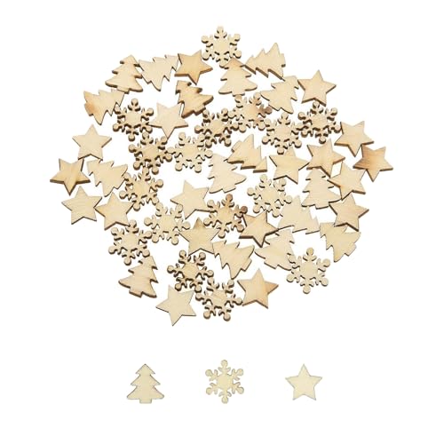 50 Stück Streudeko Weihnachten Tischdeko Weihnachten Holzsterne holzdeko Blank Holz Scheiben Weihnachtsdeko Basteln, Mini Verschönerungen für Handwerk Making DIY 50 Stück Streudeko Weihnachten Tischdeko Weihnachten Holzsterne holzdeko Blank Holz Scheiben Weihnachtsdeko Basteln, Mini Verschönerungen für Handwerk Making DIY von AONAT