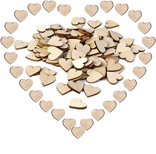 AONAT 100 Stück Holzherzen zum Basteln und Dekorieren, naturfarben 15mm Klein Holzherzen, Mini Wooden Hearts, Ideal als Hochzeits-Deko, Tischdeko, Streudeko AONAT 100 Stück Holzherzen zum Basteln und Dekorieren, naturfarben 15mm Klein Holzherzen, Mini Wooden Hearts, Ideal als Hochzeits-Deko, Tischdeko, Streudeko von AONAT