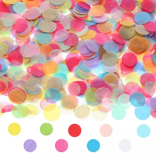 AONAT Konfetti, Bunte Konfetti – 6000 Stück | Runde Papierkonfetti für Hochzeit, Geburtstag, Party & Dekoration | Umweltfreundlich & Leicht, Perfekt zum Werfen & Tischdeko AONAT Konfetti, Bunte Konfetti – 6000 Stück | Runde Papierkonfetti für Hochzeit, Geburtstag, Party & Dekoration | Umweltfreundlich & Leicht, Perfekt zum Werfen & Tischdeko von AONAT