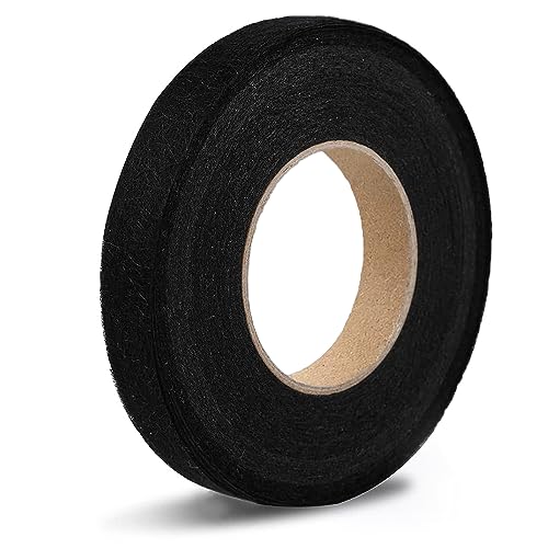 AONAT Saumband 64m Länge und 20mm Breite,Bügelband zum Aufbügeln auf Textilien wie Hosen Gardinen Vorhänge – Hochwertiges Saumfließ (20mm,64m,Schwarz) von AONAT