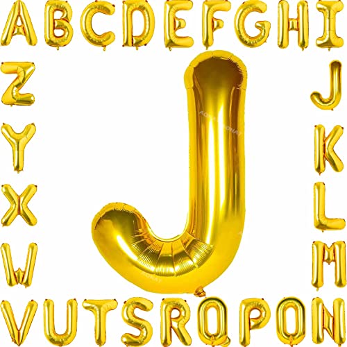 Folienballon Buchstaben 40Zoll Luftballon Gold Luftballons Alphabet Große Mylar Folie Helium Brief Luftballons Geburtstag Hochzeit Babyparty Silvester Dekoration Jubiläumsdekorationen (Buchstabe J) Folienballon Buchstaben 40Zoll Luftballon Gold Luftballons Alphabet Große Mylar Folie Helium Brief Luftballons Geburtstag Hochzeit Babyparty Silvester Dekoration Jubiläumsdekorationen (Buchstabe J) von AONAT