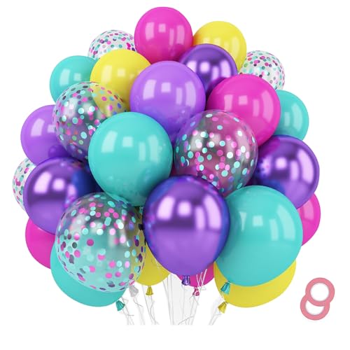 Luftballons Lila Rosa Blau,60 Stück Lila Mattes Gelb Rosen Rot Helium Ballon,Metallic Konfetti Glitzer Luftballons für Kinder und Erwachsene Geburtstag,party,Graduierung,Ostern Deko Luftballons Lila Rosa Blau,60 Stück Lila Mattes Gelb Rosen Rot Helium Ballon,Metallic Konfetti Glitzer Luftballons für Kinder und Erwachsene Geburtstag,party,Graduierung,Ostern Deko von AONAT