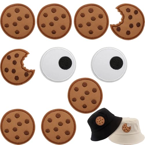 10 Stücke Keks-Aufnäher Zum Aufbügeln,Krümelmonster Accessoires,Keks Aufnäher,Krümelmonster Aufnäher,Cookie Aufnäher,Keks-Stickerei-Stoffflicken Für Dekorieren Oder Reparieren Von Kleidung 10 Stücke Keks-Aufnäher Zum Aufbügeln,Krümelmonster Accessoires,Keks Aufnäher,Krümelmonster Aufnäher,Cookie Aufnäher,Keks-Stickerei-Stoffflicken Für Dekorieren Oder Reparieren Von Kleidung von AONAYO