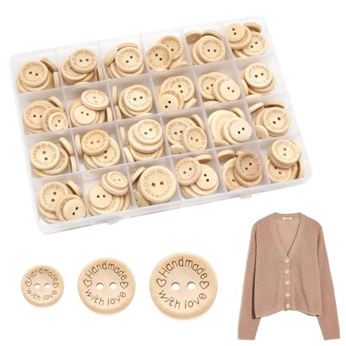 150 Stück Knöpfe,Holzknöpfe,Knopf,KnöpfeFür Strickjacke,HolzknöpfeKinder,Buttons,KnöpfeKinder Mit 2 Löchern,NaturholzknöpfeRunde Form 15mm 20mm 25mm Für Nähen Diy Basteln Dekorationen 150 Stück Knöpfe,Holzknöpfe,Knopf,KnöpfeFür Strickjacke,HolzknöpfeKinder,Buttons,KnöpfeKinder Mit 2 Löchern,NaturholzknöpfeRunde Form 15mm 20mm 25mm Für Nähen Diy Basteln Dekorationen von AONAYO