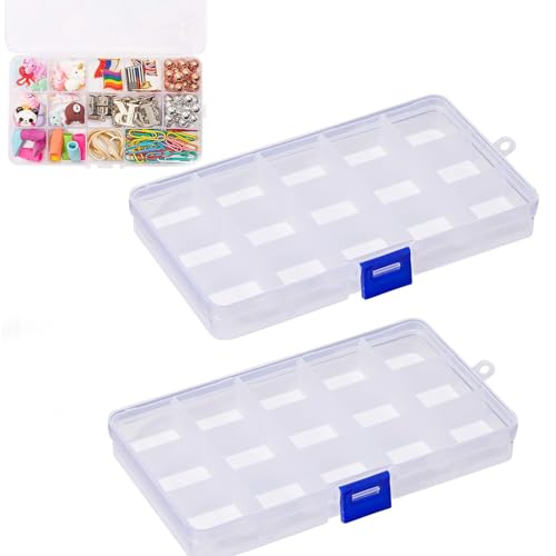 2 Stück Sortierboxen Für Kleinteile,Sortierbox,Sortierboxen,Kleinteilebox,Aufbewahrungsbox Klein,Verstellbare Kunststoff-Sortierbox,15 Fächern Sortierkasten,Für Perlen Schmuck Ohrringe Schrauben 2 Stück Sortierboxen Für Kleinteile,Sortierbox,Sortierboxen,Kleinteilebox,Aufbewahrungsbox Klein,Verstellbare Kunststoff-Sortierbox,15 Fächern Sortierkasten,Für Perlen Schmuck Ohrringe Schrauben von AONAYO