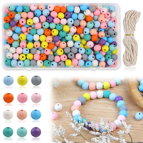 300 StüCk Holzperlen Bunt,Mit Kleiner WeißEr Schnur,Schachtel Holzperlen Zum AuffäDeln,12 Farben Perlen Holz,Lochperlen Zum AuffäDeln,Geeignet FüR Die Herstellung Von ArmbäNdern,Diy-Schmuckherstellung 300 StüCk Holzperlen Bunt,Mit Kleiner WeißEr Schnur,Schachtel Holzperlen Zum AuffäDeln,12 Farben Perlen Holz,Lochperlen Zum AuffäDeln,Geeignet FüR Die Herstellung Von ArmbäNdern,Diy-Schmuckherstellung von AONAYO