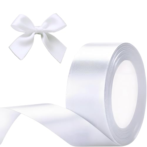 40mm Schleifenband Weiss,22 Meter Lang Satinband Weiss,Haarschmuck Schleifenband,Geschenkband Weiß,Handarbeit Satinband,Geeignet FüR Kommunion Deko Hochzeit Geburtstag Taufe Ostern Geschenkverpackung 40mm Schleifenband Weiss,22 Meter Lang Satinband Weiss,Haarschmuck Schleifenband,Geschenkband Weiß,Handarbeit Satinband,Geeignet FüR Kommunion Deko Hochzeit Geburtstag Taufe Ostern Geschenkverpackung von AONAYO