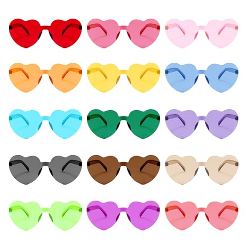 AONAYO 15 Stück Herz Sonnenbrille,Herzbrille,Sonnenbrille Herzform,Party Sonnenbrille,Party Zubehör,Party Brille,Herz Hippie Brille,Für Party Zubehör, Foto Requisiten, Geburtstag, Fasching, Karneval AONAYO 15 Stück Herz Sonnenbrille,Herzbrille,Sonnenbrille Herzform,Party Sonnenbrille,Party Zubehör,Party Brille,Herz Hippie Brille,Für Party Zubehör, Foto Requisiten, Geburtstag, Fasching, Karneval von AONAYO