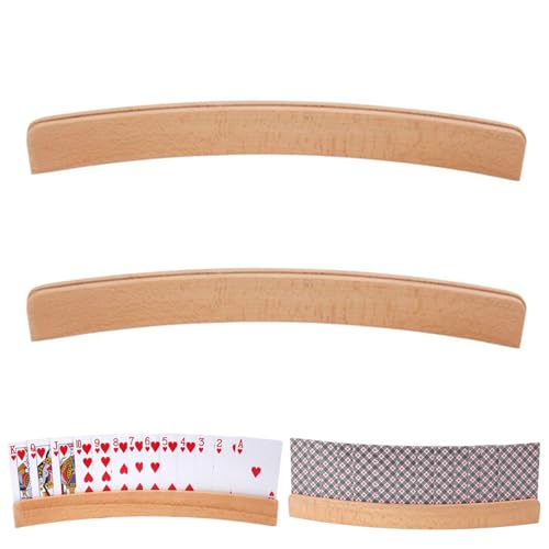 AONAYO 2 Stück Kartenhalter Kinder,Kartenhalter Holz,Kartenständer Holz,33cm Spielkartenhalter Für Erwachsene Und Kinder Ab 3 Jahren von AONAYO