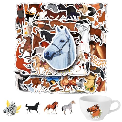 AONAYO Pferde Sticker,50 Stück Sticker Pferde,Pferdesticker,Wasserfeste Vinyl Graffiti Stickers,Für Kindergeburtstag Flasche Laptop Album Fahrrad Party Mitgebsel Geschenke Junge Mädchen Jugendliche AONAYO Pferde Sticker,50 Stück Sticker Pferde,Pferdesticker,Wasserfeste Vinyl Graffiti Stickers,Für Kindergeburtstag Flasche Laptop Album Fahrrad Party Mitgebsel Geschenke Junge Mädchen Jugendliche von AONAYO