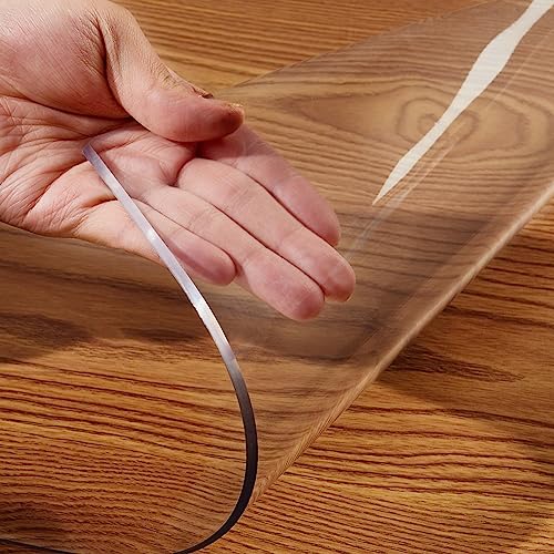Transparente Tischunterlage aus Kunststoff, transparent, Schreibtischunterlage für den Schreibtisch, wasserdicht, PVC-Tischabdeckung, Schutz, Schreibtischschutz für Büro und Zuhause, mehrfarbig von AONCHLIU